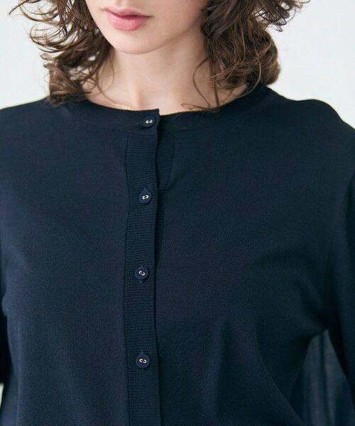 BEIGE, / ベイジ, ニット・セーター | 【洗える】NADIA / バックオーガンジークルーネックカーディガン | 詳細5