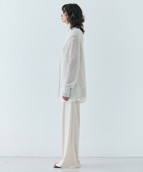 BEIGE, / ベイジ, カーディガン・ボレロ | 【洗える】ALOE / コットンメッシュVネックミドル丈カーディガン | 詳細3