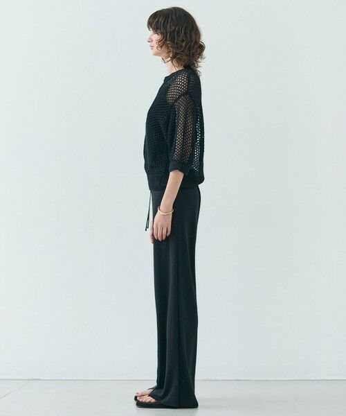 BEIGE, / ベイジ, ニット・セーター | 【洗える】ALOE / コットンメッシュ半袖クルーネックニット | 詳細15