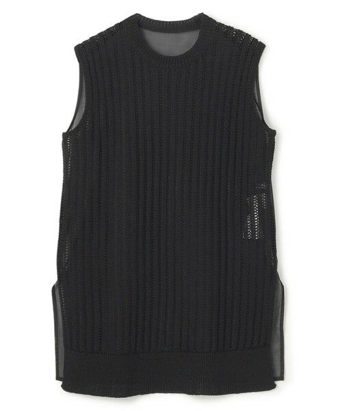 BEIGE, / ベイジ, ニット・セーター | 【洗える】ALOE / コットンメッシュオーガンジーノースリーブニット | 詳細7