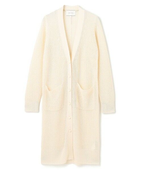 BEIGE, / ベイジ, カーディガン・ボレロ | OPTICAL / ペーパーヤーンシアーロングカーディガン | 詳細5