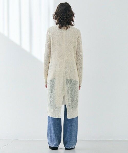 BEIGE, / ベイジ, カーディガン・ボレロ | 【洗える】OPTICAL / ペーパーヤーンVネックロングカーディガン | 詳細3