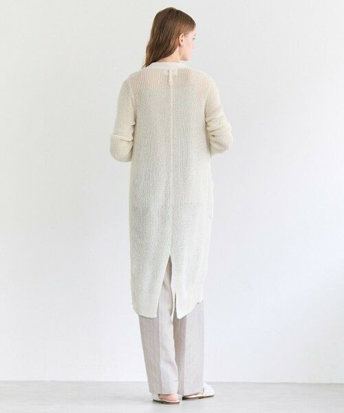 BEIGE, / ベイジ, カーディガン・ボレロ | OPTICAL / ペーパーヤーンシアーロングカーディガン | 詳細3