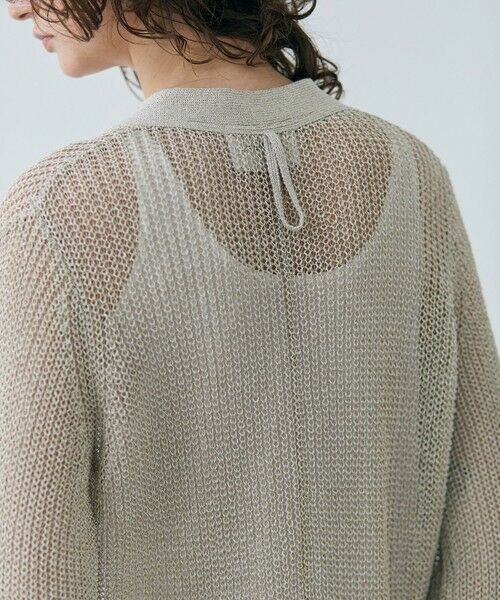 BEIGE, / ベイジ, カーディガン・ボレロ | 【洗える】OPTICAL / ペーパーヤーンVネックロングカーディガン | 詳細5