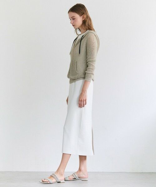 BEIGE, / ベイジ, パーカー | OPTICAL / ペーパーヤーンフーディージップニット | 詳細7