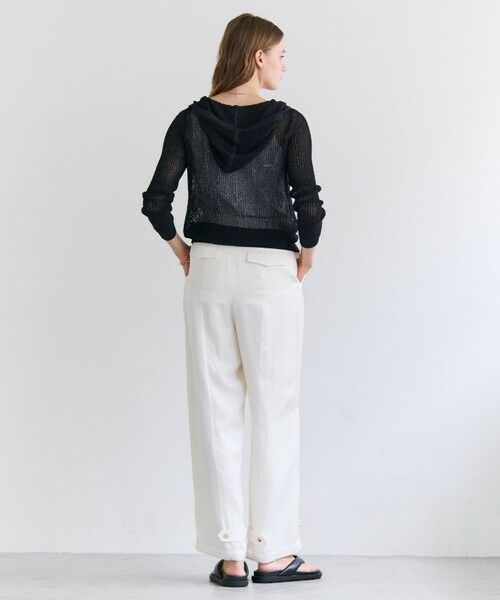 BEIGE, / ベイジ, パーカー | OPTICAL / ペーパーヤーンフーディージップニット | 詳細23