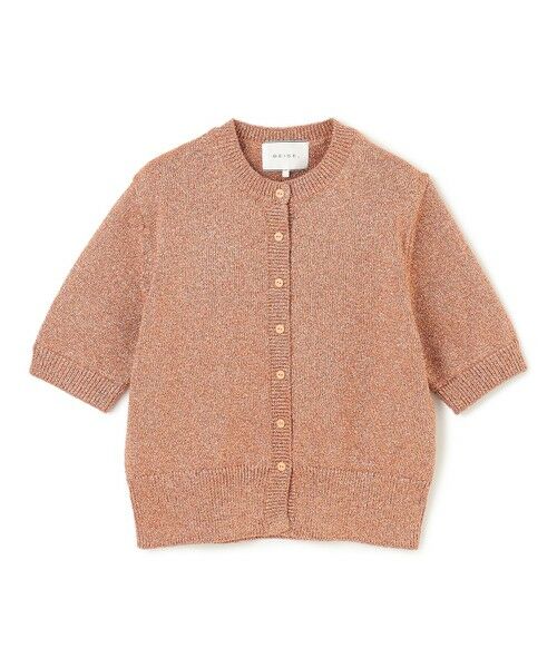BEIGE, / ベイジ, カーディガン・ボレロ | 【洗える】VANDA / ラメ入りクルーネック半袖カーディガン | 詳細4
