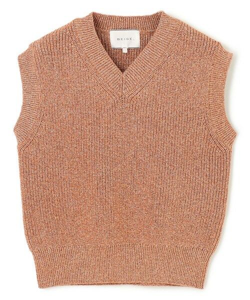 BEIGE, / ベイジ, ニット・セーター | 【洗える・eclat 5月号掲載】VANDA / ラメ入りVネックノースリーブニット | 詳細2