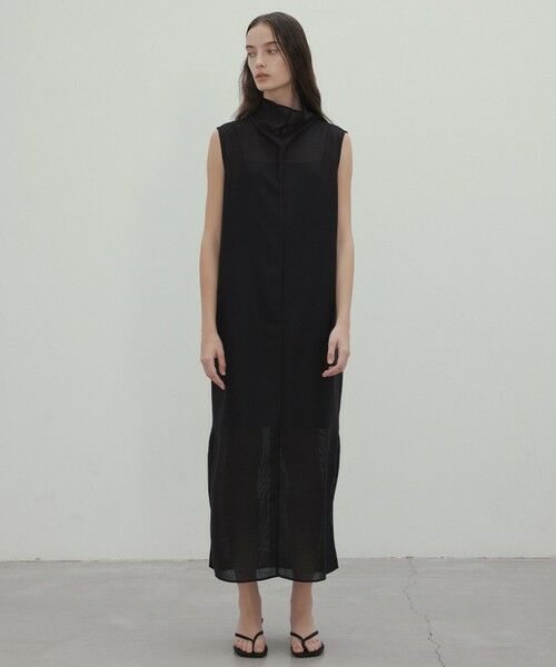 BEIGE,/ベイジ, 【洗える】LIATRIS / オフタートルノースリーブワンピース Black 2 BEIGE,/ベイジ, 【洗える】LIATRIS / オフタートルノースリーブワンピース Black 2