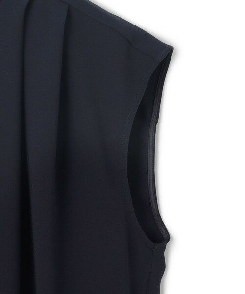 BEIGE, / ベイジ, ロング・マキシ丈ワンピース | 【洗える】FLEUR / フロントドレープノースリーブドレス | 詳細8