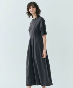 BEIGE, / ベイジ, ロング・マキシ丈ワンピース | 【洗える】GLANTHUS / コットンカーブラインロングフレアワンピース