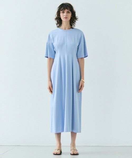 BEIGE, / ベイジ, ロング・マキシ丈ワンピース | 【洗える】GLANTHUS / コットンカーブラインロングフレアワンピース | 詳細6