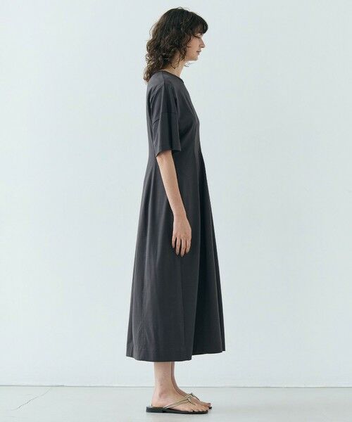 BEIGE, / ベイジ, ロング・マキシ丈ワンピース | 【洗える】GLANTHUS / コットンカーブラインロングフレアワンピース | 詳細7