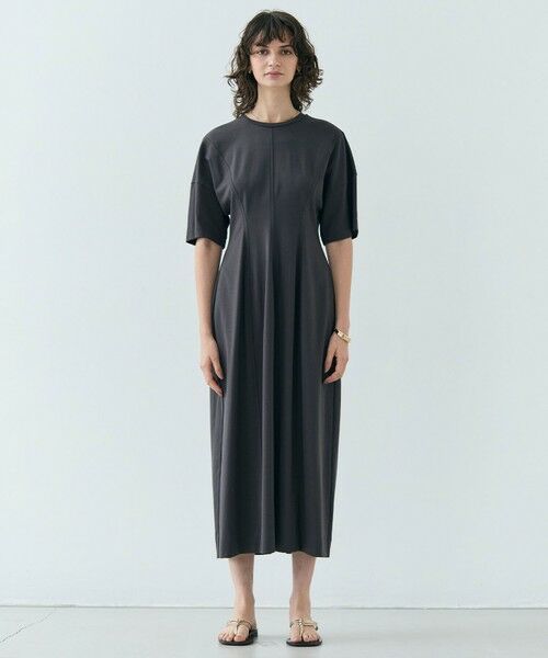 BEIGE, / ベイジ, ロング・マキシ丈ワンピース | 【洗える】GLANTHUS / コットンカーブラインロングフレアワンピース | 詳細8