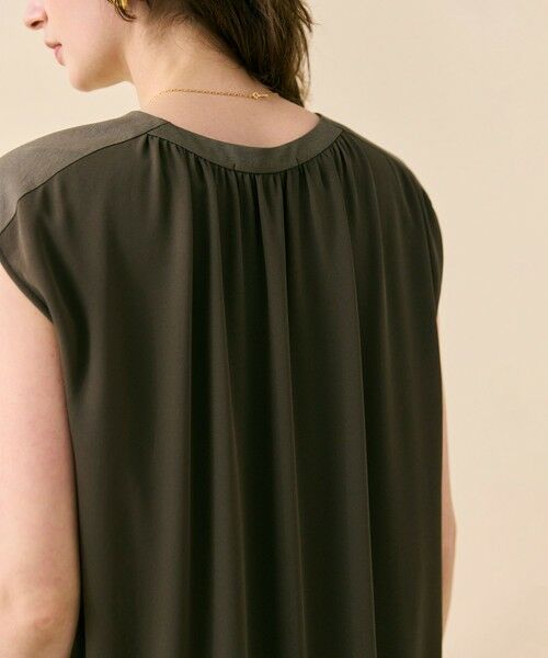 Beige, ベイジ バックシフォンスキッパー ワンピース Beige, ベイジ バックシフォンスキッパーロングワンピース
