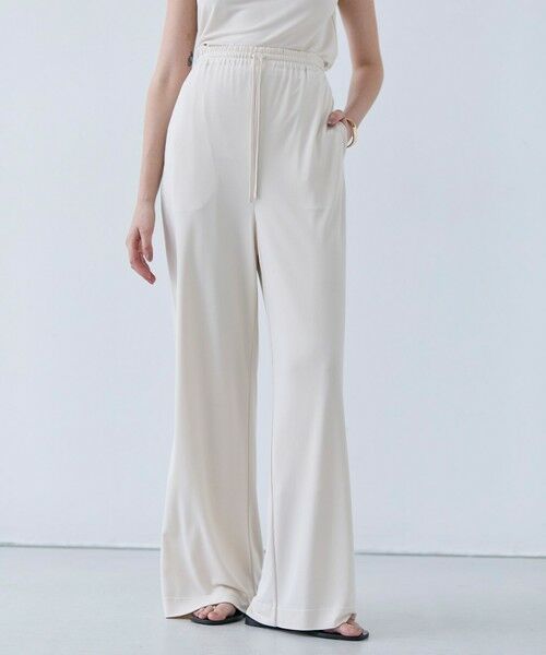 BEIGE,/ベイジ, 【洗える】MELLE / ハイストレッチイージーパンツ Ecru 32 BEIGE,/ベイジ, 【洗える】MELLE / ハイストレッチイージーパンツ Ecru 32