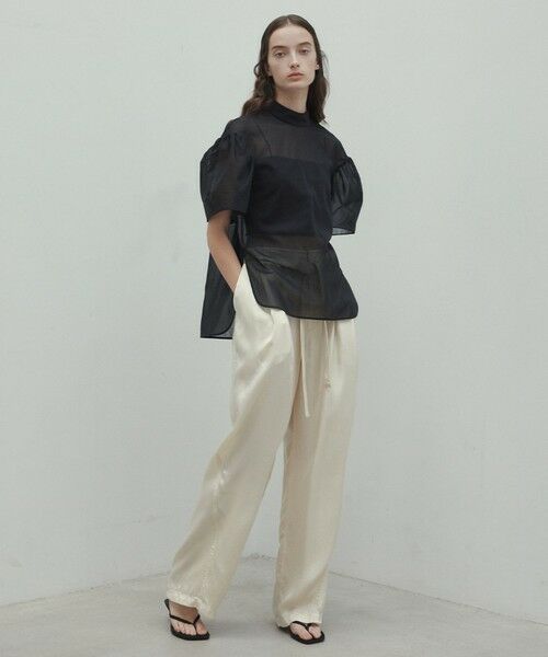 BEIGE, / ベイジ, その他パンツ | 【洗える・VERY 6月号掲載】PAWPAW / ウエストリボンタックワイドパンツ | 詳細3