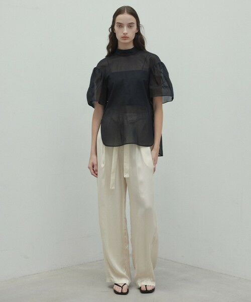 BEIGE, / ベイジ, その他パンツ | 【洗える・VERY 6月号掲載】PAWPAW / ウエストリボンタックワイドパンツ | 詳細4