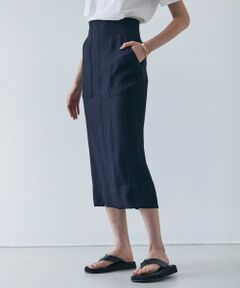 BEIGE, / ベイジ, ミニ・ひざ丈スカート | 【洗える】BERNARD / リネンアウトポケットハイウエストスカート