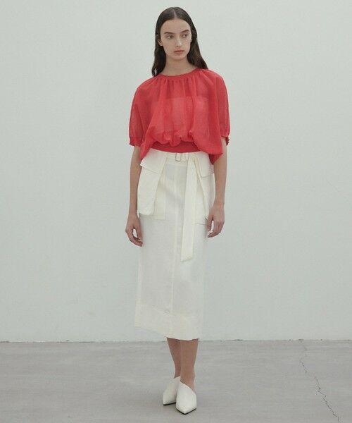 BEIGE, / ベイジ, ミニ・ひざ丈スカート | 【洗える】BERNARD / リネンアウトポケットハイウエストスカート | 詳細2