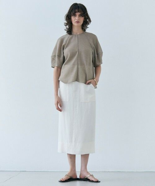 BEIGE, / ベイジ, ミニ・ひざ丈スカート | 【洗える】BERNARD / リネンアウトポケットハイウエストスカート | 詳細4