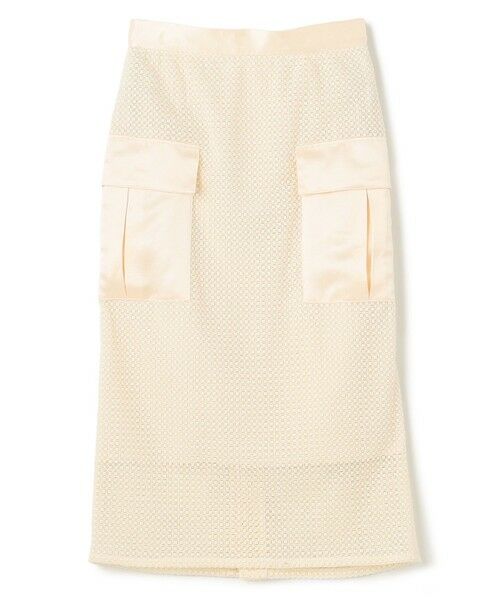 BEIGE, / ベイジ, ミニ・ひざ丈スカート | NIGELLA / 異素材MIXコットンレースビックポケットスカート | 詳細4