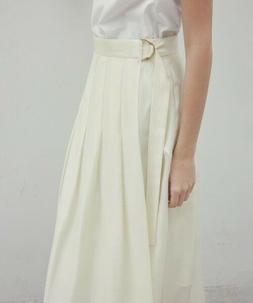 BEIGE, / ベイジ, ミニ・ひざ丈スカート | 【洗える】CARINATA / ウエストタックラップスカート | 詳細1