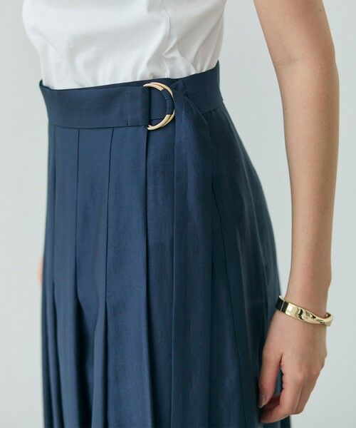 BEIGE, / ベイジ, ミニ・ひざ丈スカート | 【洗える】CARINATA / ウエストタックラップスカート | 詳細6