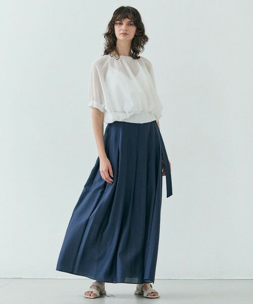 BEIGE, / ベイジ, ミニ・ひざ丈スカート | 【洗える】CARINATA / ウエストタックラップスカート | 詳細7