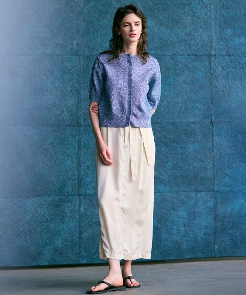 BEIGE, / ベイジ, ミニ・ひざ丈スカート | 【洗える】PAWPAW / ウエストリボンタックスカート | 詳細1