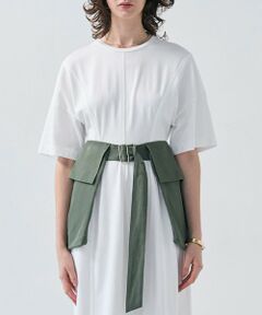 BEIGE, / ベイジ, ベルト・サスペンダー | 【洗える】BERNARD / リネンワイドポケット付きラップベルト