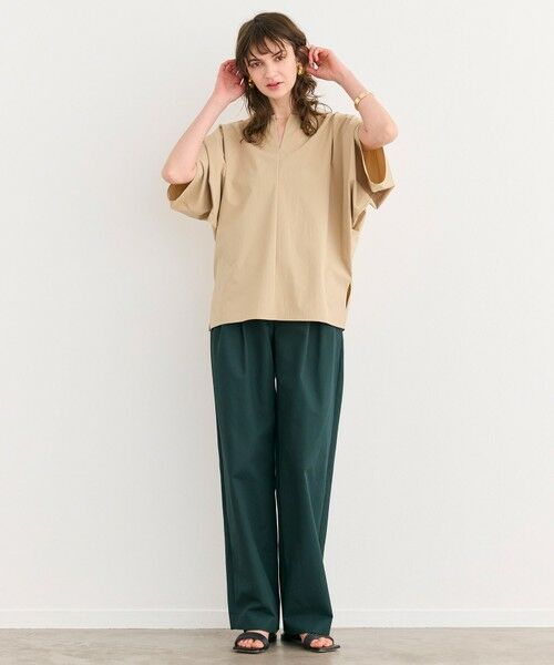 BEIGE, / ベイジ, シャツ・ブラウス | 【接触冷感/UVカット/洗える・BAILA 8.9月合併号掲載】YANN / Vスリットプルオーバーブラウス | 詳細3