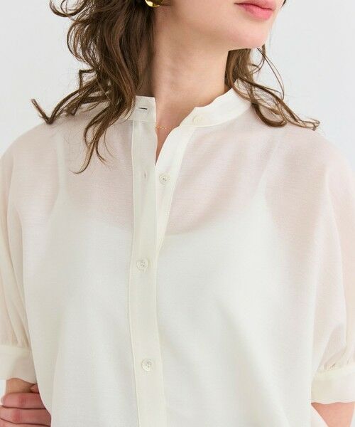 BEIGE, / ベイジ, シャツ・ブラウス | 【洗える】AMARYLLIS / シアーパフオーバーサイズブラウス | 詳細1