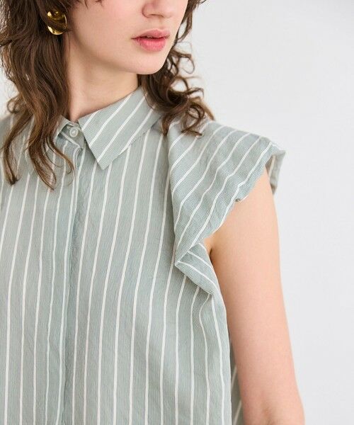 BEIGE, / ベイジ, シャツ・ブラウス | 【洗える】FREESIA / バルーンスリーブストライプブラウス | 詳細4