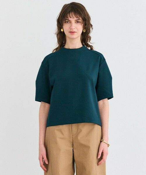BEIGE,/ベイジ, 【洗える】ALTHEA / ダンボールジャージーバックスリットブラウス Forest Green 2 BEIGE,/ベイジ, 【洗える】ALTHEA / ダンボールジャージーバックスリットブラウス Forest Green 2