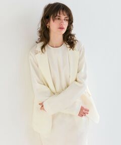 BEIGE, / ベイジ, テーラードジャケット | 【洗える】BERGAMOT / ウォッシャブルリネンバックドロストジャケット