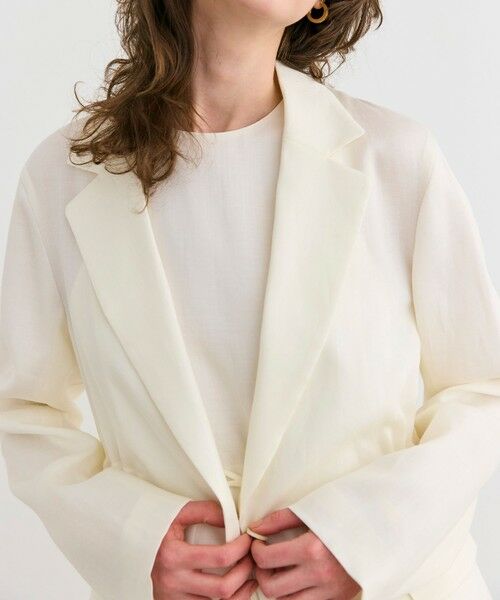 BEIGE, / ベイジ, テーラードジャケット | 【洗える】BERGAMOT / ウォッシャブルリネンバックドロストジャケット | 詳細1
