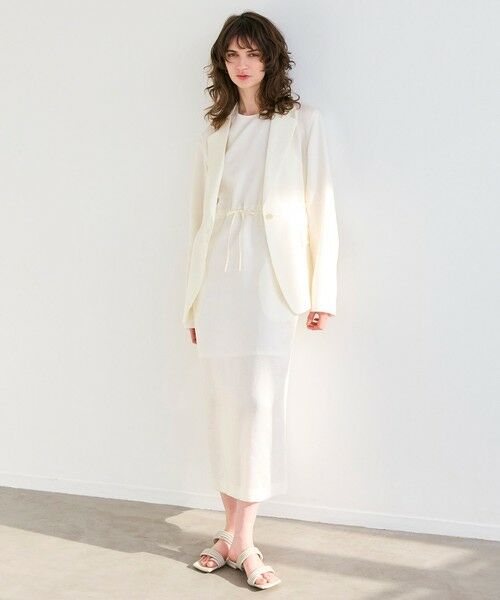 BEIGE, / ベイジ, テーラードジャケット | 【洗える】BERGAMOT / ウォッシャブルリネンバックドロストジャケット | 詳細3