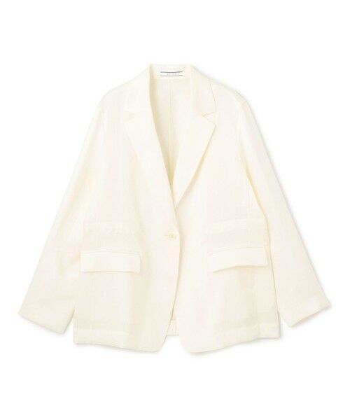 BEIGE, / ベイジ, テーラードジャケット | 【洗える】BERGAMOT / ウォッシャブルリネンバックドロストジャケット | 詳細4