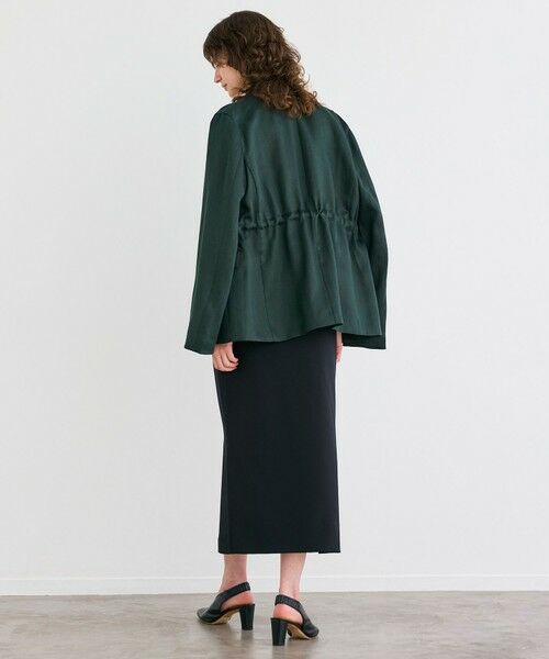 BEIGE, / ベイジ, テーラードジャケット | 【洗える】BERGAMOT / ウォッシャブルリネンバックドロストジャケット | 詳細6