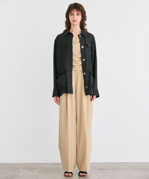 BEIGE, / ベイジ, テーラードジャケット | 【洗える】AMARYLLIS / ウエストベルトシアーサファリジャケット | 詳細5