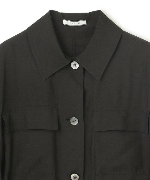 BEIGE, / ベイジ, テーラードジャケット | 【洗える】AMARYLLIS / ウエストベルトシアーサファリジャケット | 詳細8