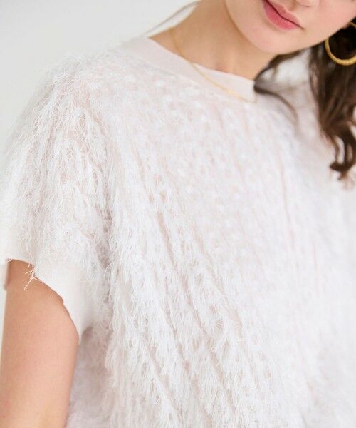 BEIGE, / ベイジ, ニット・セーター | 【洗える】LYCORIS / カットジャカードプルオーバーニット | 詳細1