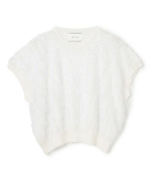 BEIGE, / ベイジ, ニット・セーター | 【洗える】LYCORIS / カットジャカードプルオーバーニット | 詳細4