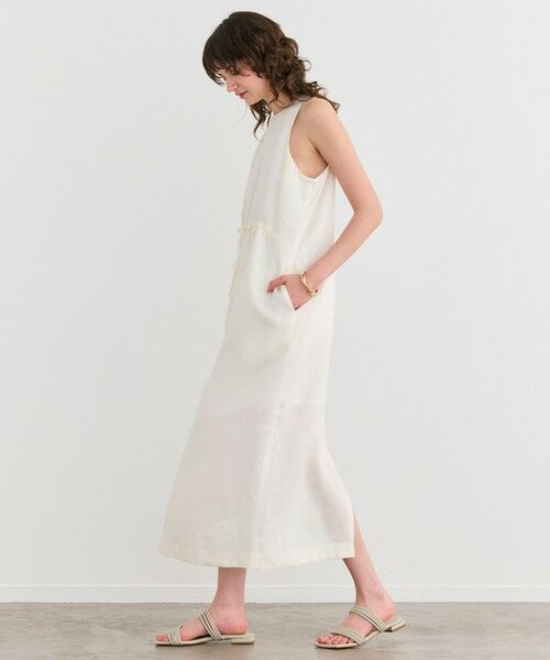 BEIGE, / ベイジ, ロング・マキシ丈ワンピース | 【洗える】BERGAMOT / ウォッシャブルリネンアメスリロングワンピース | 詳細2