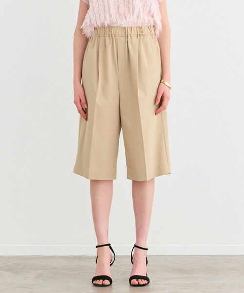 BEIGE, / ベイジ, その他パンツ | 【接触冷感/UVカット/洗える】YANN / ウエストゴムハーフタックパンツ | 詳細1