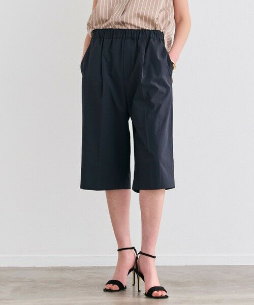 BEIGE,/ベイジ, 【接触冷感/UVカット/洗える】YANN / ウエストゴムハーフタックパンツ Black 4 BEIGE,/ベイジ, 【接触冷感/UVカット/洗える】YANN / ウエストゴムハーフタックパンツ Black 4