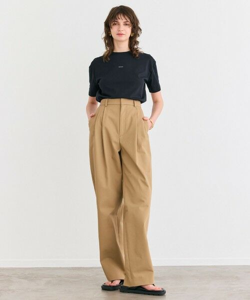 BEIGE, / ベイジ, チノ・ワークパンツ | 【洗える】GAZANIA / コットンチノ2タックワイドパンツ | 詳細3
