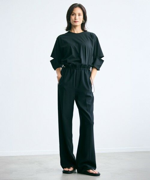 BEIGE, / ベイジ, その他パンツ | 【洗える】FLEUR / ウエストゴムワイドストレートパンツ | 詳細1