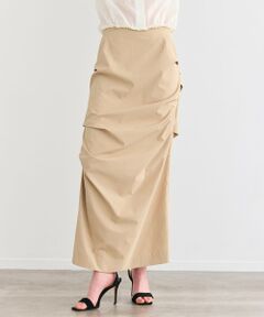 BEIGE, / ベイジ, ミニ・ひざ丈スカート | 【接触冷感/UVカット/洗える】YANN / サイドタックIラインロングスカート